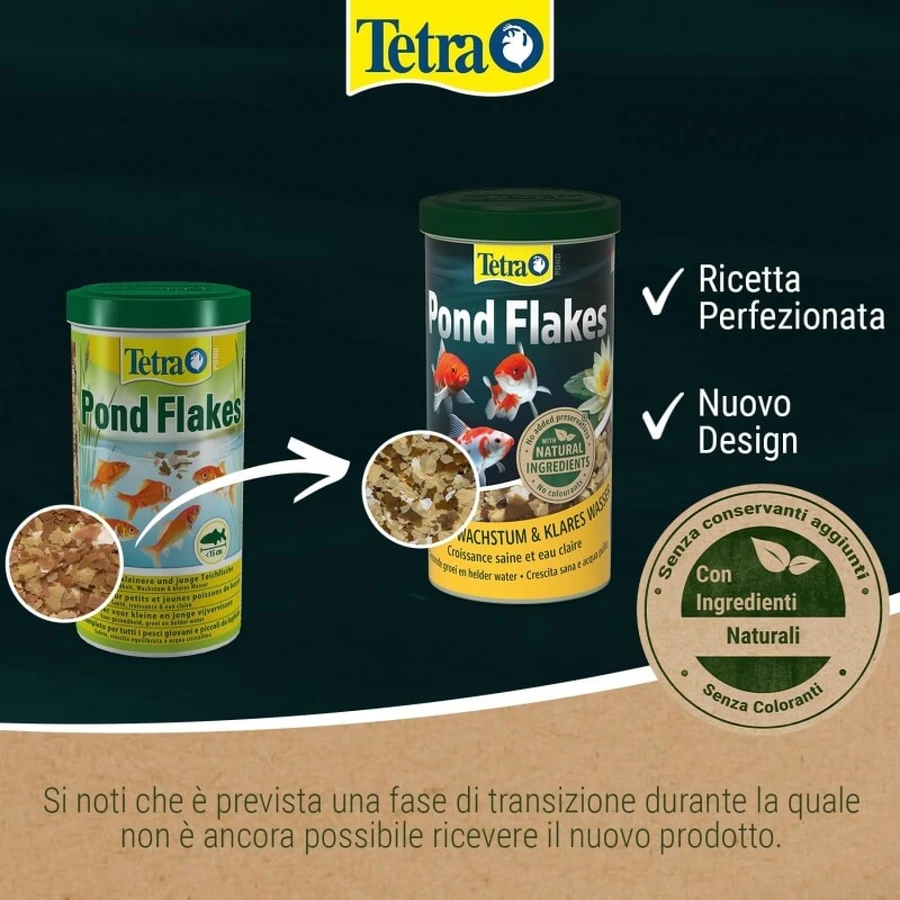 Tetra Pond Flakes – Alleinfutter für Goldfische, 1 Liter