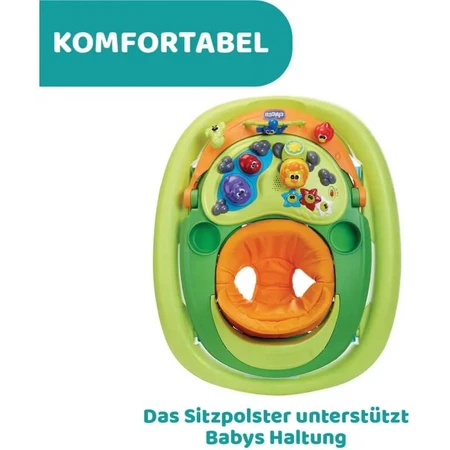 Chicco Walky Talky Green Wave Baby Walker with 3D Play Bar