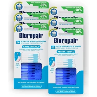 Cepillos interdentales Biorepair 40 de goma fina antibacteriana para espacios reducidos