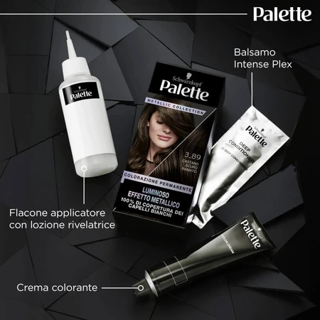Colección Palette Metallic - Tinte permanente para el cabello n.º 3_89 Castaño cobrizo oscuro