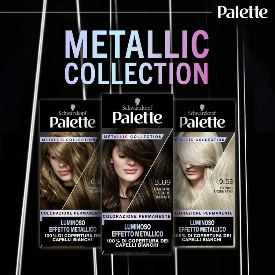 Colección Palette Metallic - Tinte permanente para el cabello n.º 3_89 Castaño cobrizo oscuro