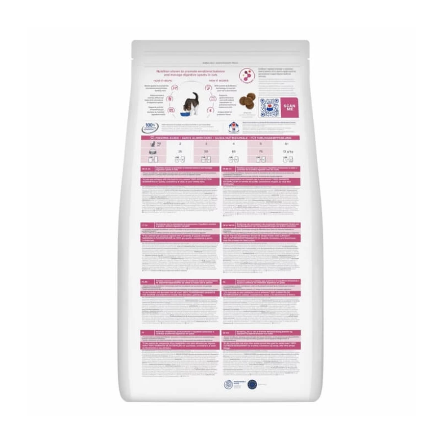 Hill’s Prescription Diet Gastrointestinal Biome Digestive/Fibre Care Stress cu pui – hrană dietetică pentru pisici, 3 kg