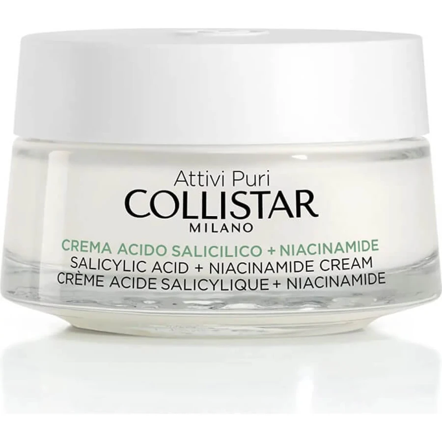 Collistar Pure Actives - Crema antiimperfecciones con ácido salicílico y niacinamida, 50 ml