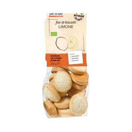 Galletas ecológicas con limón, 250 g, Fior di Loto