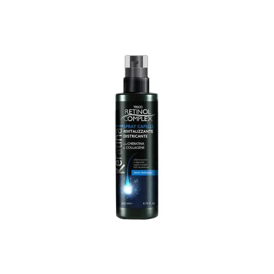Spray démêlant au complexe de rétinol, à la kératine et au collagène, 200 ml