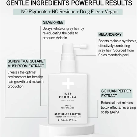 Iles Formula Grey Delay Booster - Treatment for Gray Hair, 50 ml