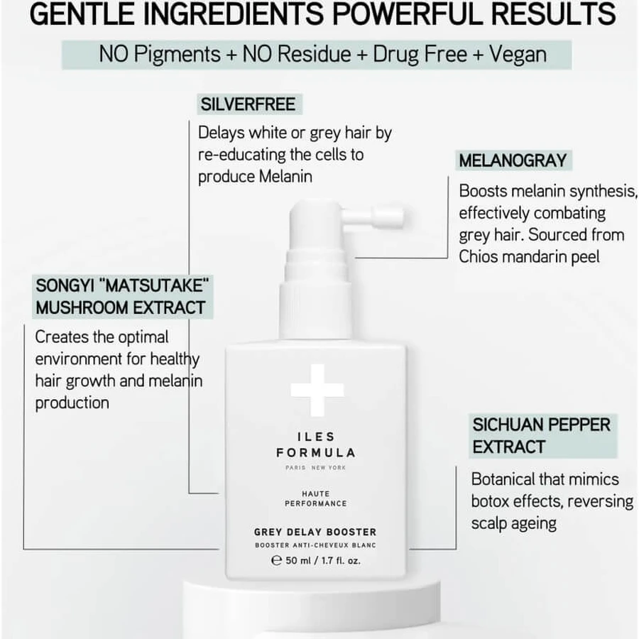 Iles Formula Grey Delay Booster - Treatment for Gray Hair, 50 ml