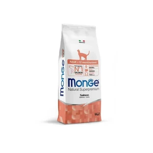 Monge Natural superpremium adult – hrană uscată pentru pisici cu somon, 10 kg