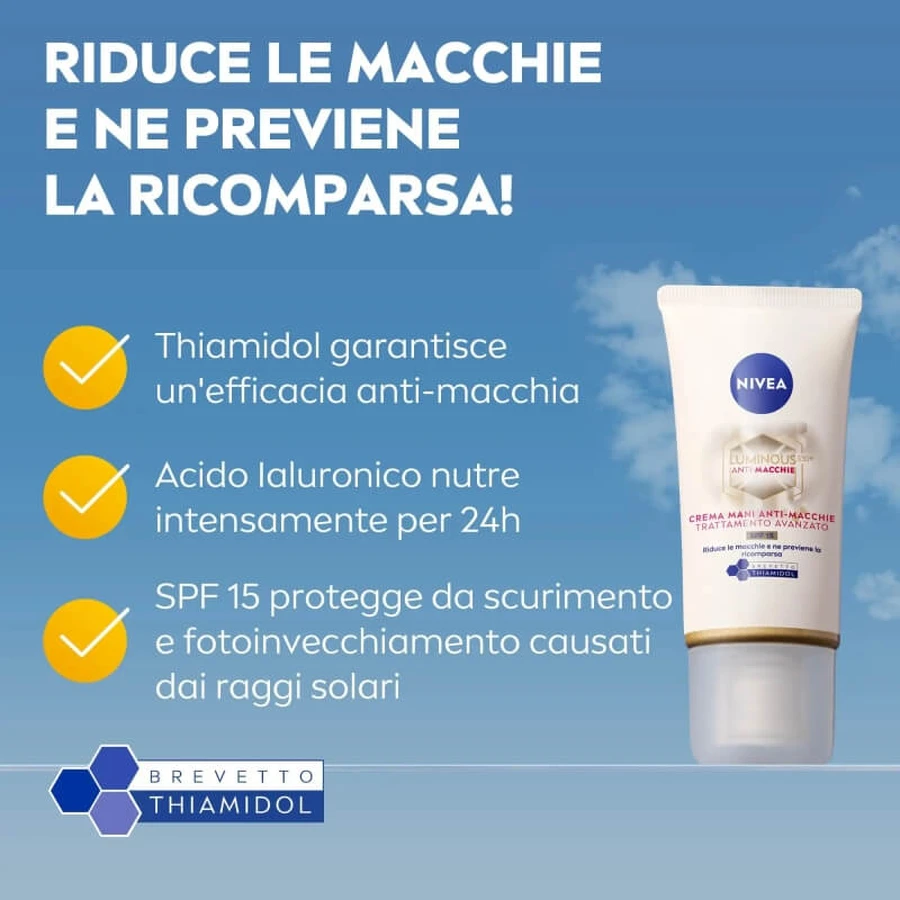 Nivea Luminous 630 Anti-Manchas - Crema de manos anti-manchas con SPF 15, tratamiento avanzado, 50 ml