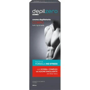 Depilzero for Men - Ontharingscrème voor het lichaam met aloë vera, 200 ml