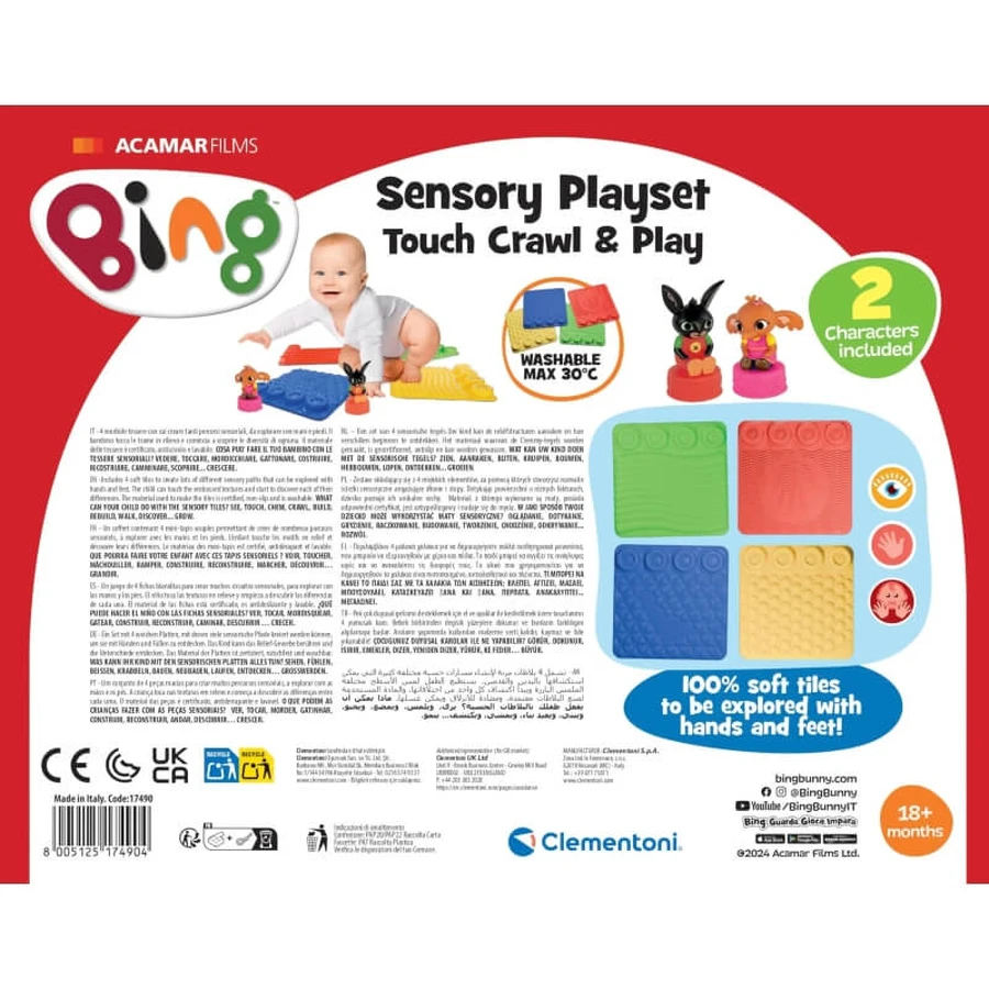 Clementoni Bing Sensory Play Set - Sensory Mat for Children 18m+