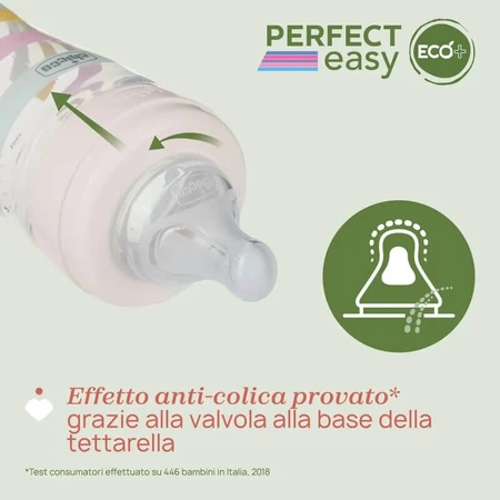 Chicco Perfect Easy Eco+ babyfles van 330 ml – snelle doorstroming