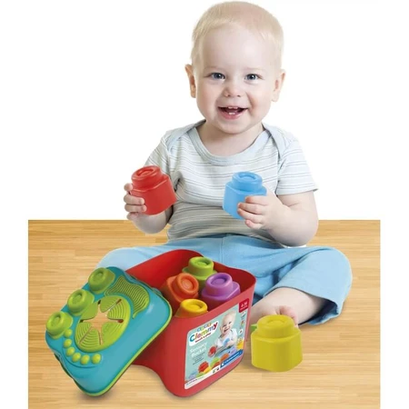 Clementoni Soft Clemmy 17807 - Touch & Play Sensory Bucket - Building Set