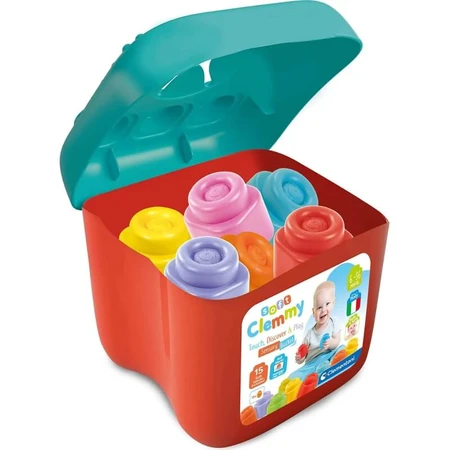 Clementoni Soft Clemmy 17807 - Touch & Play Sensory Bucket - Building Set