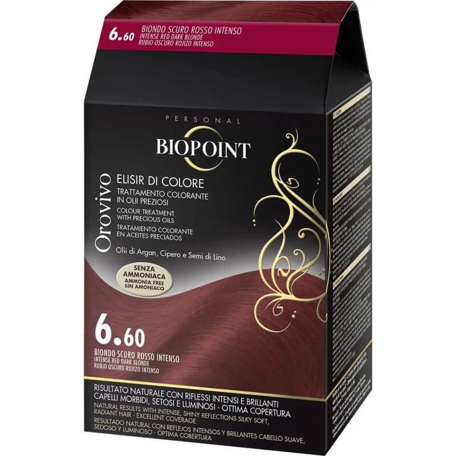 Biopoint Orovivo Color Elixir - Hair Dye No. 6.60, Dark Blonde with Intense Red