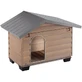 Ferplast Canada 2 - Outdoor wooden dog house with a hinged front that converts into a platform, 60 x 38 x 54 cm