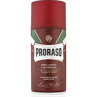 Proraso Rasierschaum für groben Bartwuchs – macht den Bart weich und pflegt ihn, mit Sandelholzöl und Sheabutter, 400 ml