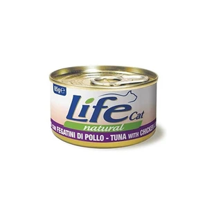 Life petcare Life cat natural ton cu ficat de pui – hrană umedă pentru pisici 85 gr