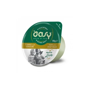 Oasy Wet cat   more love ton cu legume – hrană umedă pentru pisici adulte 70 gr