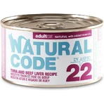 Natural Code 22 ton și ficat de vită – hrană completă pentru pisici adulte, 85 g
