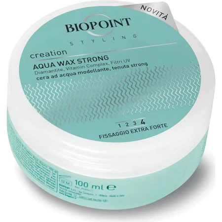 Biopoint Aqua Wax Strong - Cera modeladora para el cabello, 100 ml