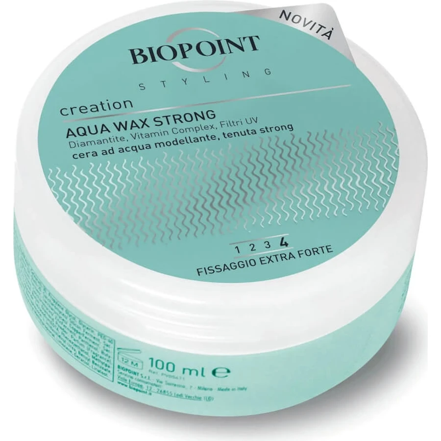 Biopoint Aqua Wax Strong - Cera modeladora para el cabello, 100 ml