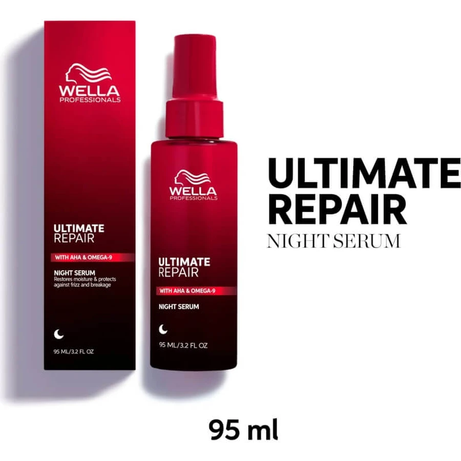Wella Ultimate Repair Night Serum - Sérum de nuit pour cheveux abîmés, 95 ml