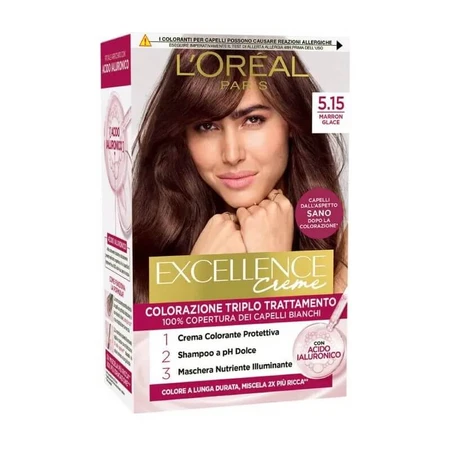 L'Oréal Paris Excellence Crème – kuracja koloryzująca nr 5.15 Marron Glacé: ceny i cechy