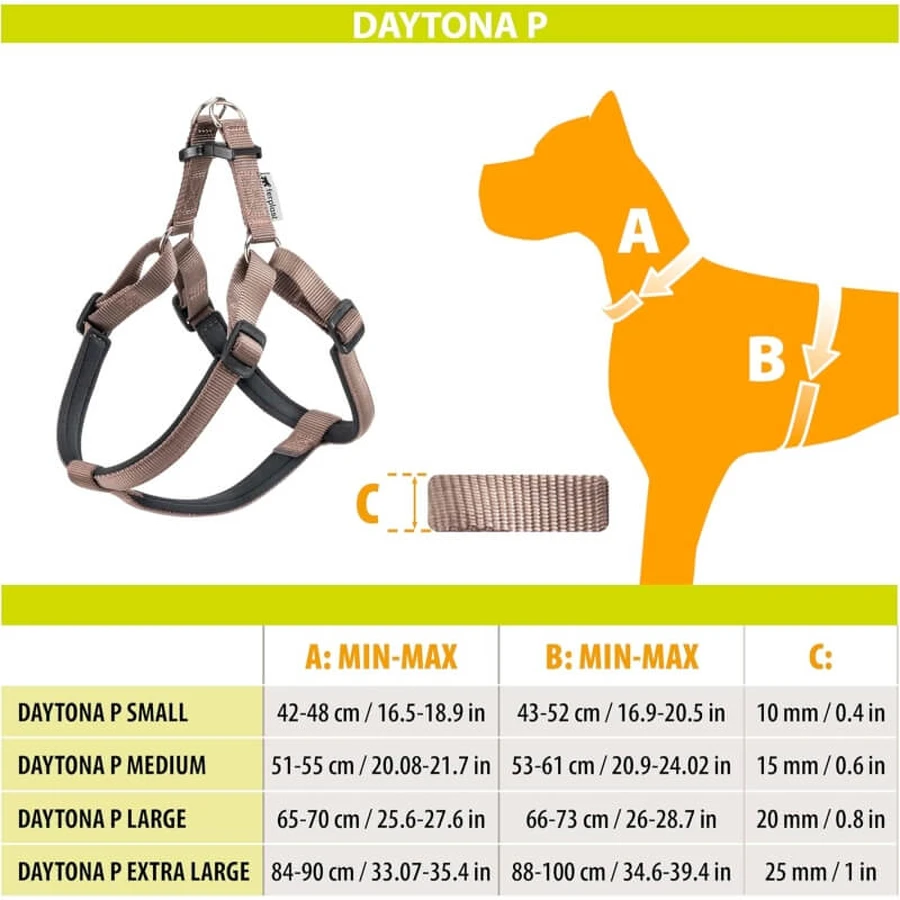 Ferplast Daytona extra large blu - pettorina per cani in nylon imbottita regolabile