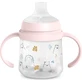 Suavinex My Family - Eerste babyfles met handvat en siliconen speen - Roze