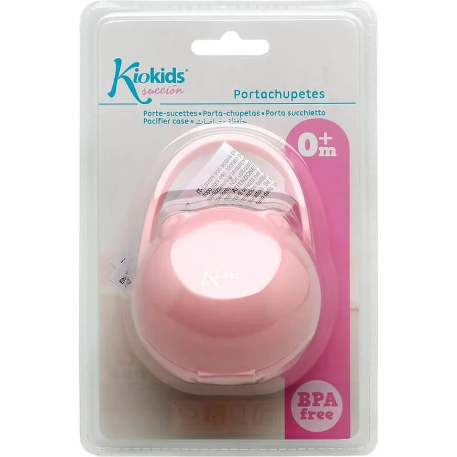Kiokids Schnullerhalter mit Clip 0m+ – Rosa