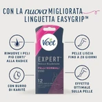 Veet Expert - 12 bandas depilatorias faciales para piel normal