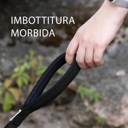Ferplast Daytona gm25-45 – lesă cu mâner ergonomic, negru