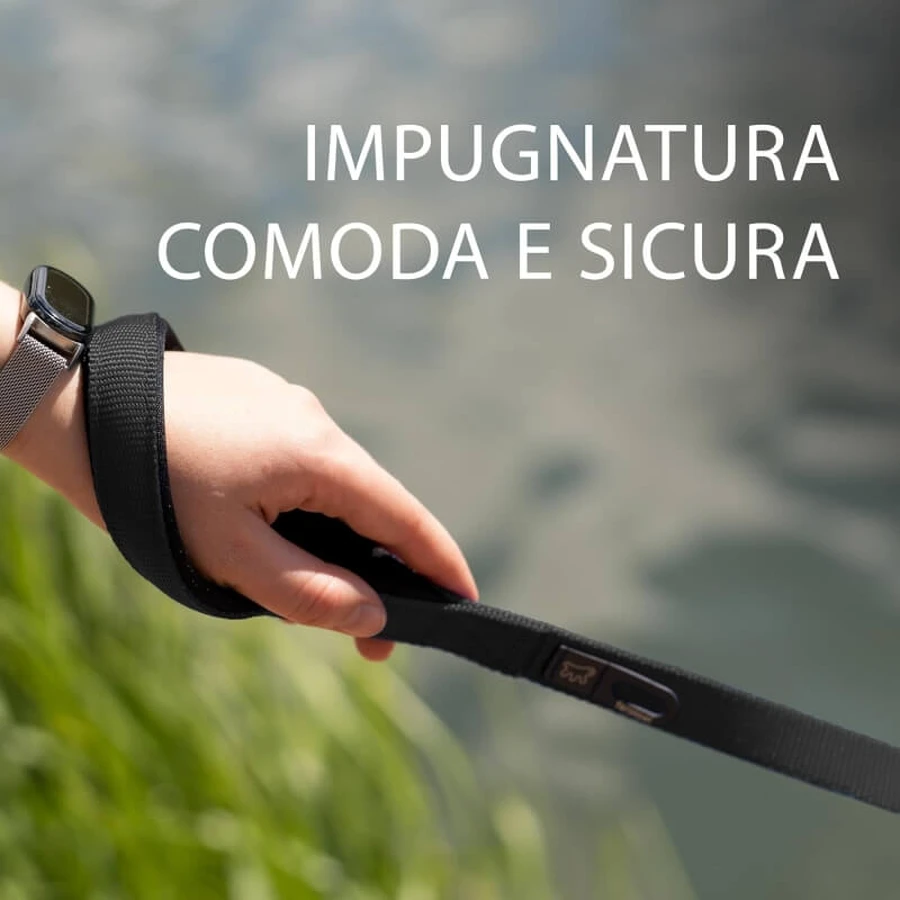 Ferplast Daytona gm25-45 – lesă cu mâner ergonomic, negru