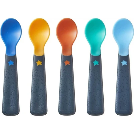 Tommee Tippee Easigrip - Juego de 5 cucharas, a partir de los 6 meses