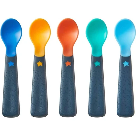 Tommee Tippee Easigrip - Juego de 5 cucharas, a partir de los 6 meses