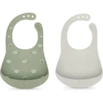 Suavinex Selection Color Essence 4m+ - 2 siliconen slabbetjes - Groen