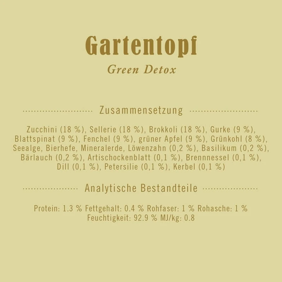 Terra Canis Giardiniera Green Detox - Aanvullend hondenvoer, 400 g