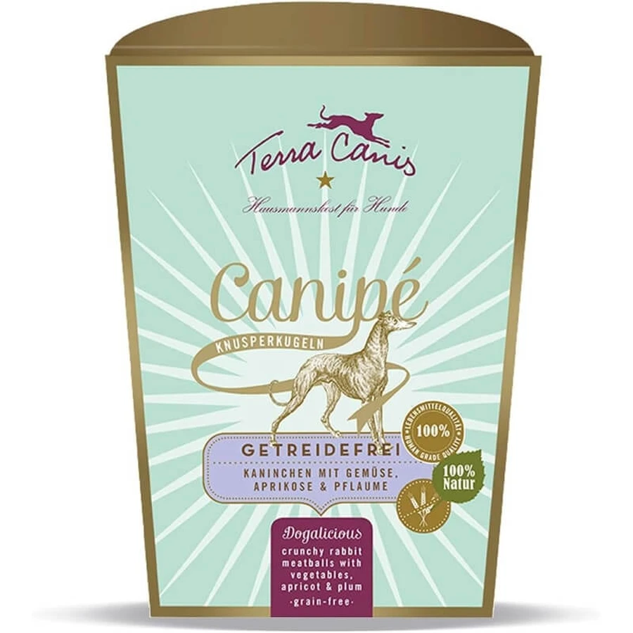 Terra Canis Canipé - Dog Snacks with Rabbit, Vegetables, and Apricot, 200 g