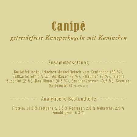 Terra Canis Canipé - Dog Snacks with Rabbit, Vegetables, and Apricot, 200 g