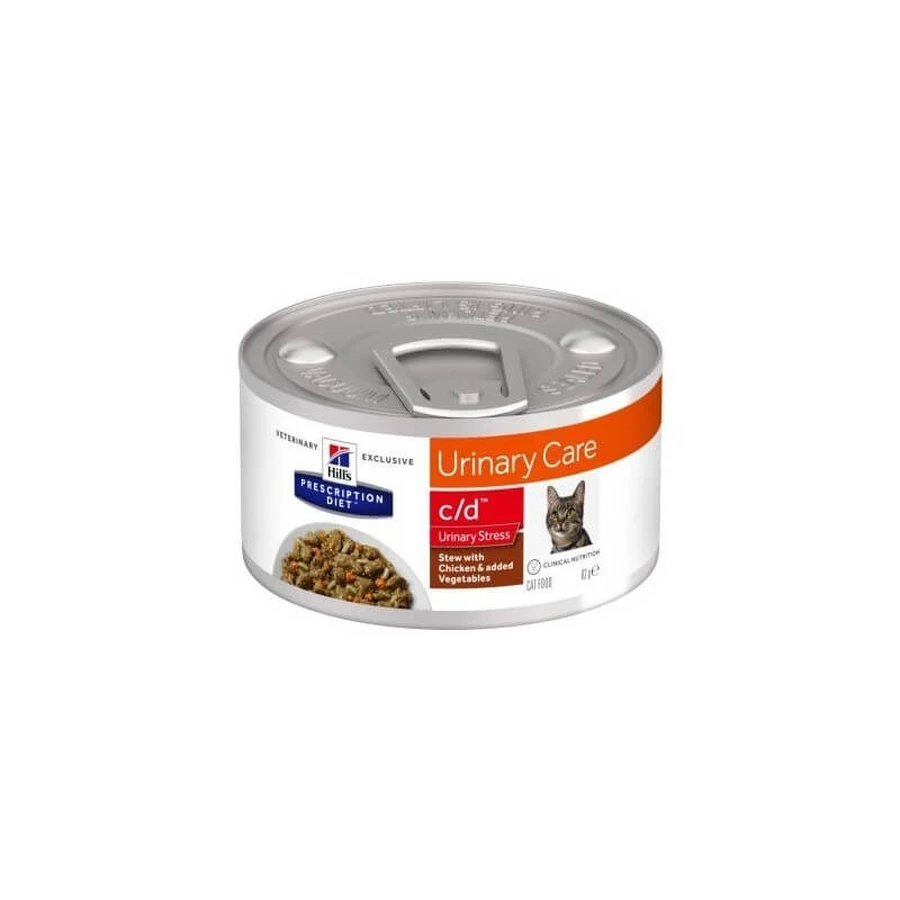 Hill’s Prescription Diet Urinary Stress – tocană de pui pentru pisici, 82 g
