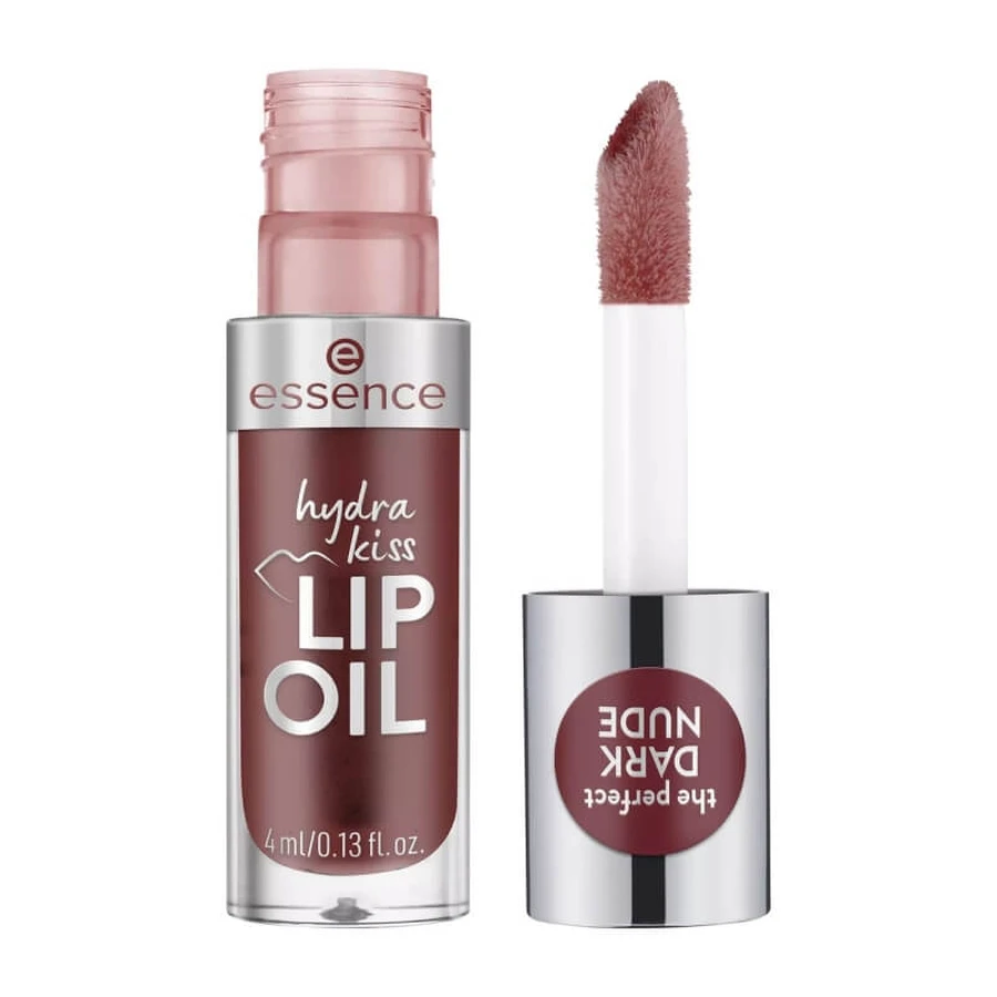 Essence Hydra Kiss Lippenöl – Pflegendes, feuchtigkeitsspendendes Lippenöl Nr. 08 Mocha Glow