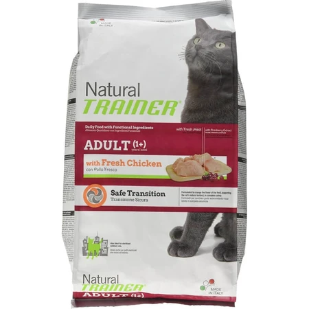 Natural Trainer Adult cu pui – hrană completă pentru pisici adulte, 1,5 kg