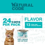 Natural Code 13 Tonijn en kaas - Compleet voer voor volwassen katten, 85 g