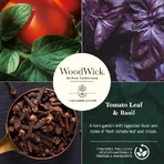 Woodwick Tomato leaf &amp; basil – lumânare parfumată mare, 368 g