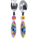 Stor 2-teiliges Edelstahl-Besteckset mit Ziernähten
