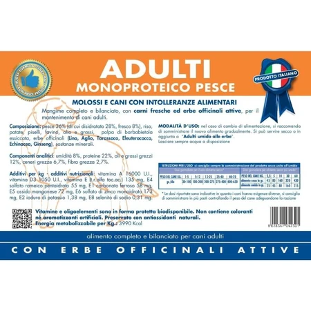 Vet Line Adult Fish Formula - Complete Dog Food, 12.5 kg