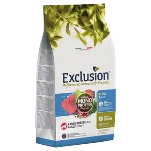 Exclusion Mediterraneo Single-Protein Formula for Large Breed Adults with Tuna - Complete Food for Adult Large-Breed Dogs, 12 kg