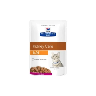 Hill's K/d Kidney Care met rundvlees - Natvoer voor katten, 85 g