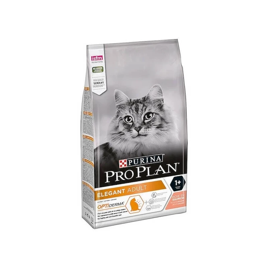 Purina Pro Plan Elegant Adult Salmon - Compleet voer voor volwassen katten met een gevoelige huid en last van haarballen, 400 g